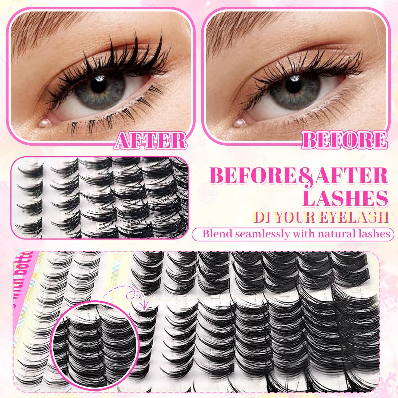 Eyelash Extension Natural - 1Box Cluster Eyelash Extension 10-16mm Mix