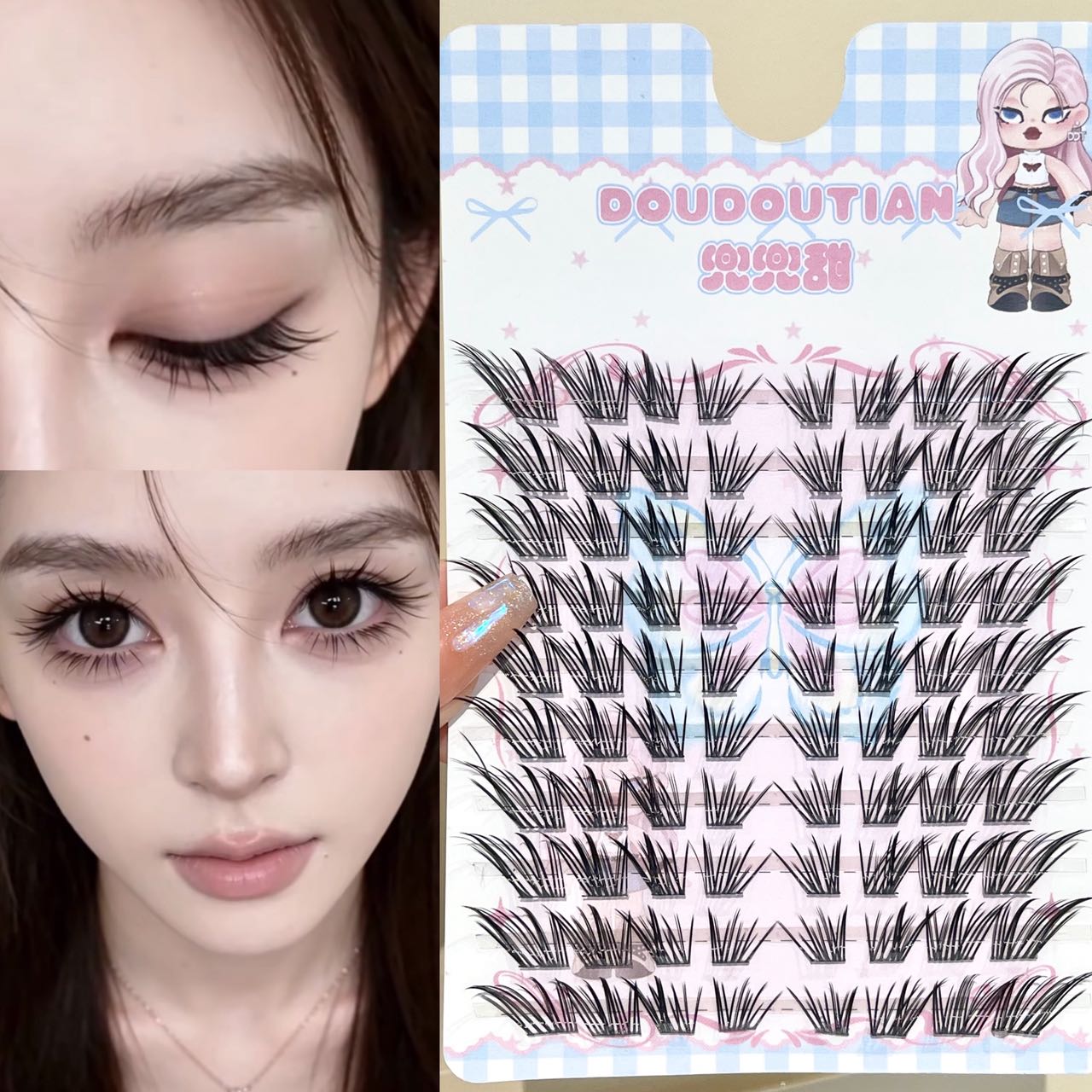 Eyelash Extension Natural - Doudoutian Fox Thai Manga Slanted Lashes