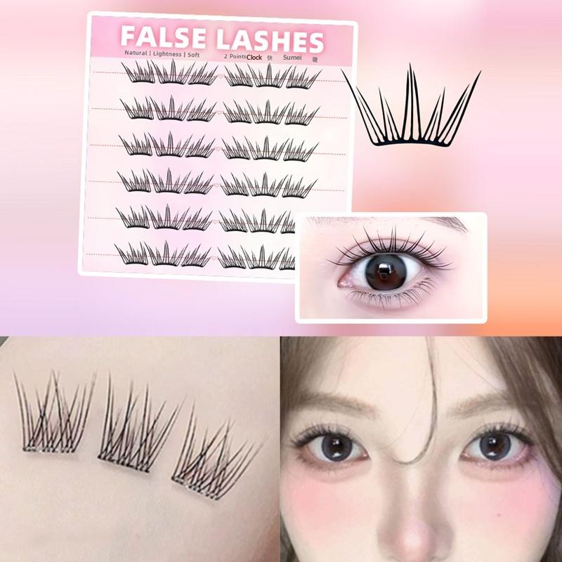 Eyelash Extension Natural - 6 Rows Dense Natural False Eyelashes