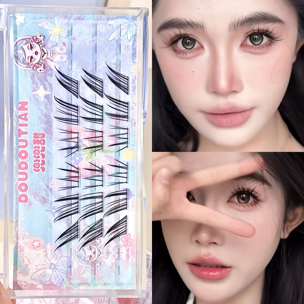 Doudoutian Cool Cat Slanted Fa – обзор и цена Eyelash Extension Natural