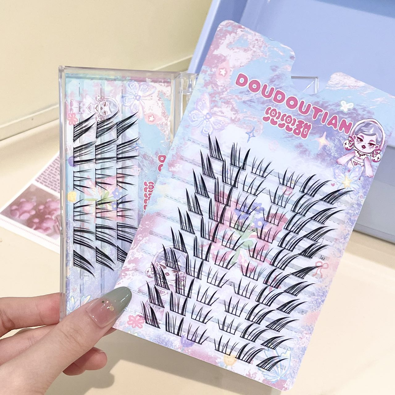 Doudoutian Cool Cat Slanted Fa – обзор и цена Eyelash Extension Natural