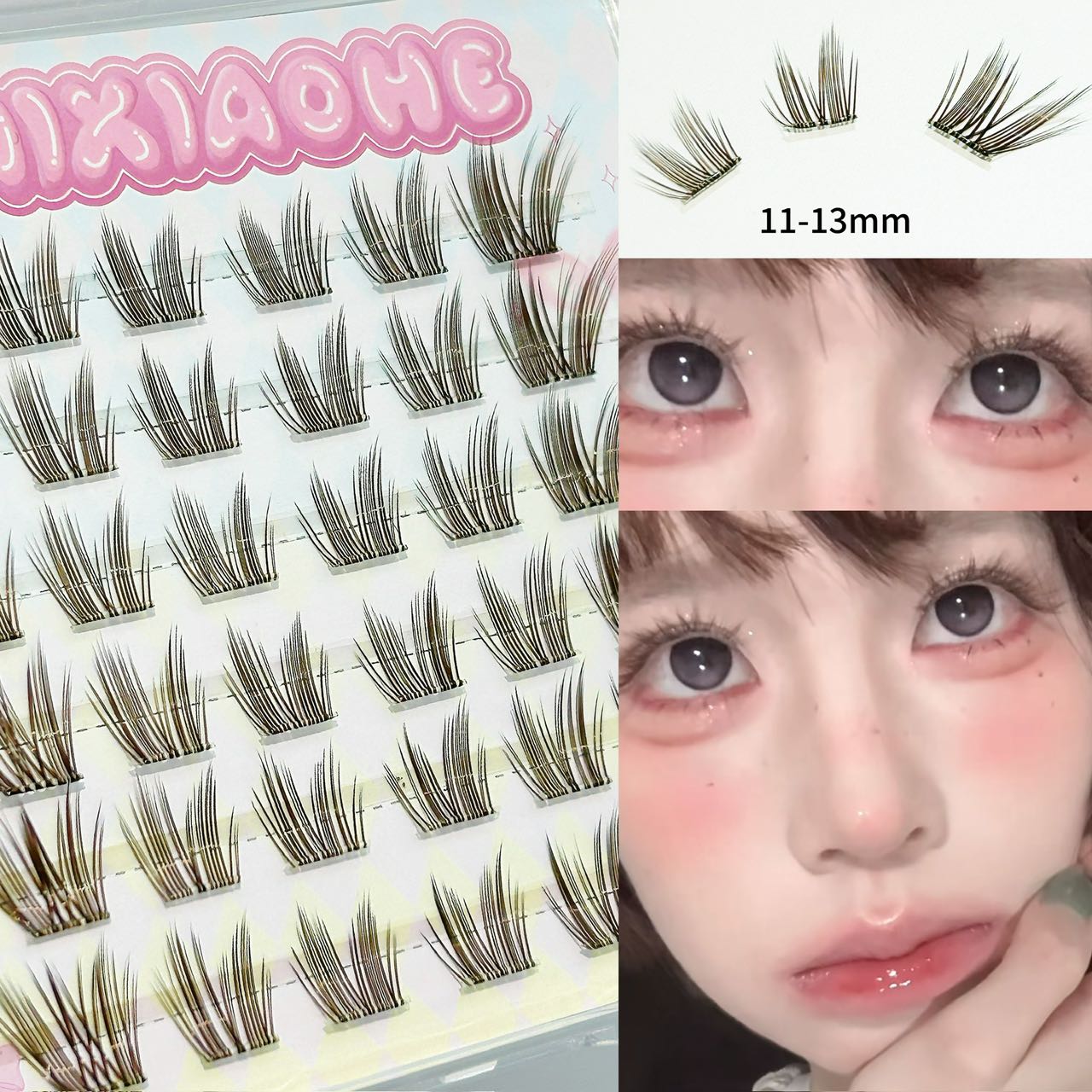 Mixiaohe Black Brown Glue-Free – обзор и цена Eyelash Extension Natural