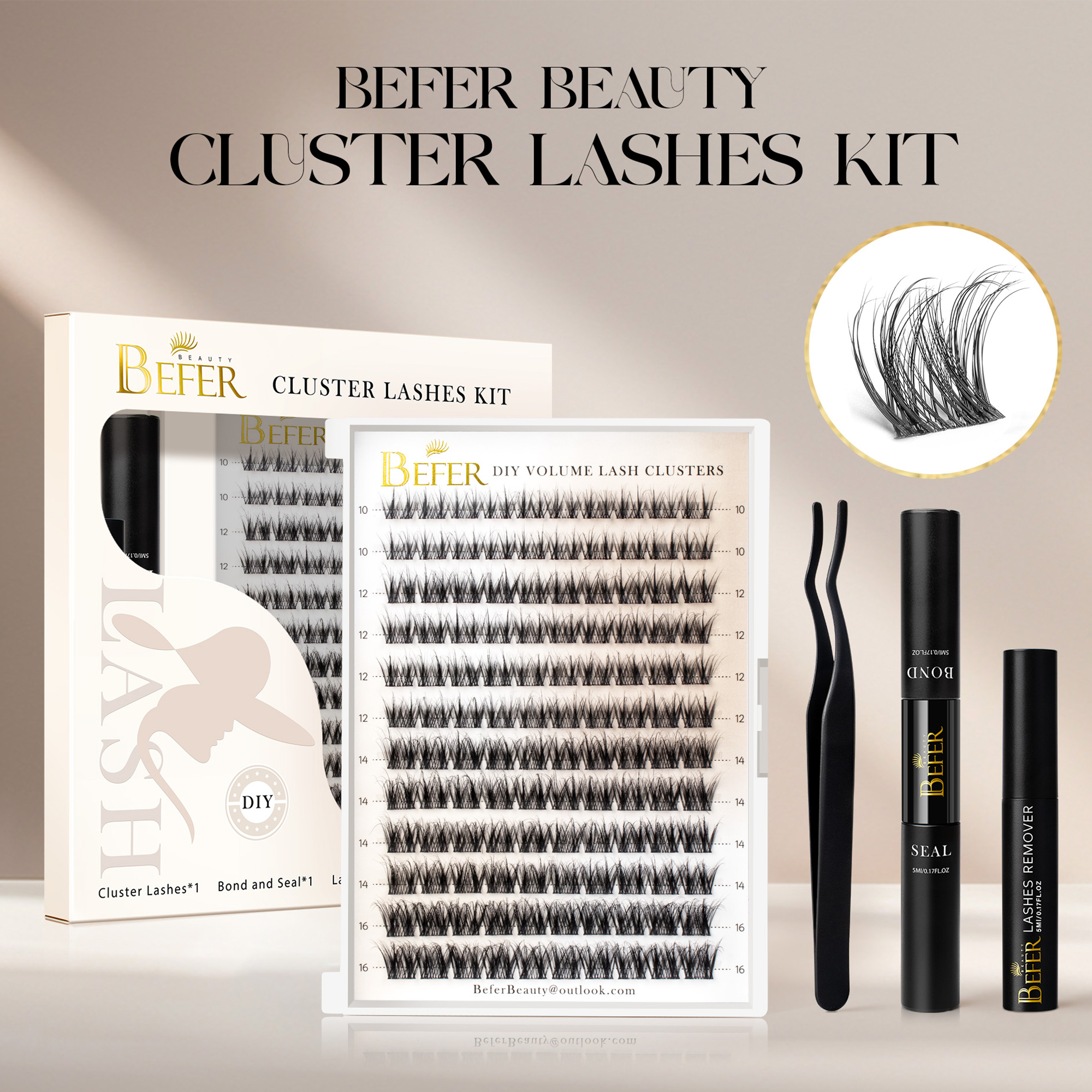Befer Lash Clusters Kit False  – обзор и цена Lash Extension Tweezers