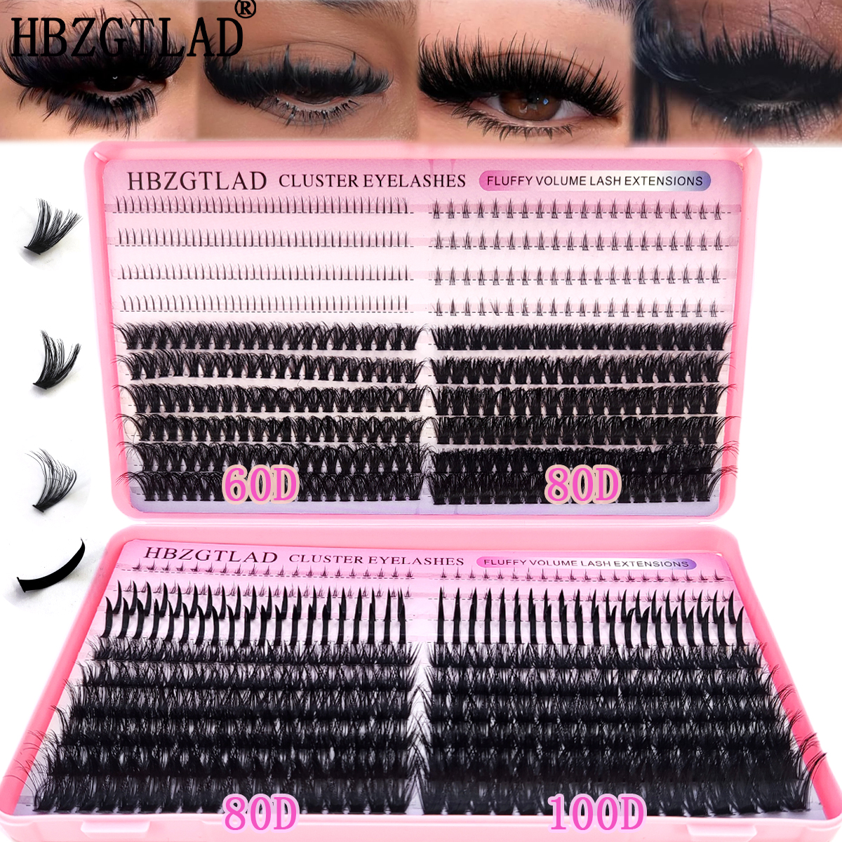 60D-160D eyelash group manga f – обзор и цена Eyelash Extension Doll Eye