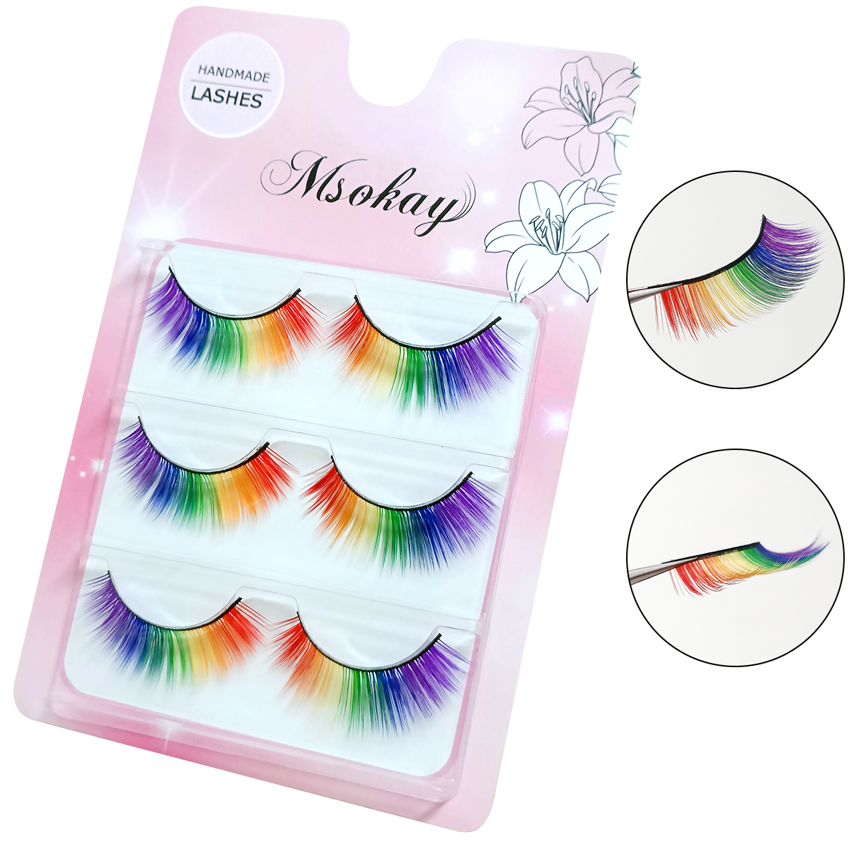 3 Pairs 3D Fluffy Colorful Eye – обзор и цена Eyelash Extension Doll Eye