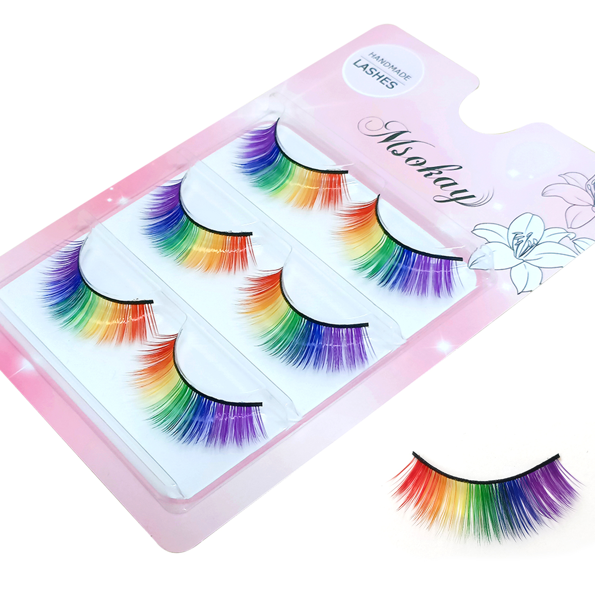 3 Pairs 3D Fluffy Colorful Eye – обзор и цена Eyelash Extension Doll Eye