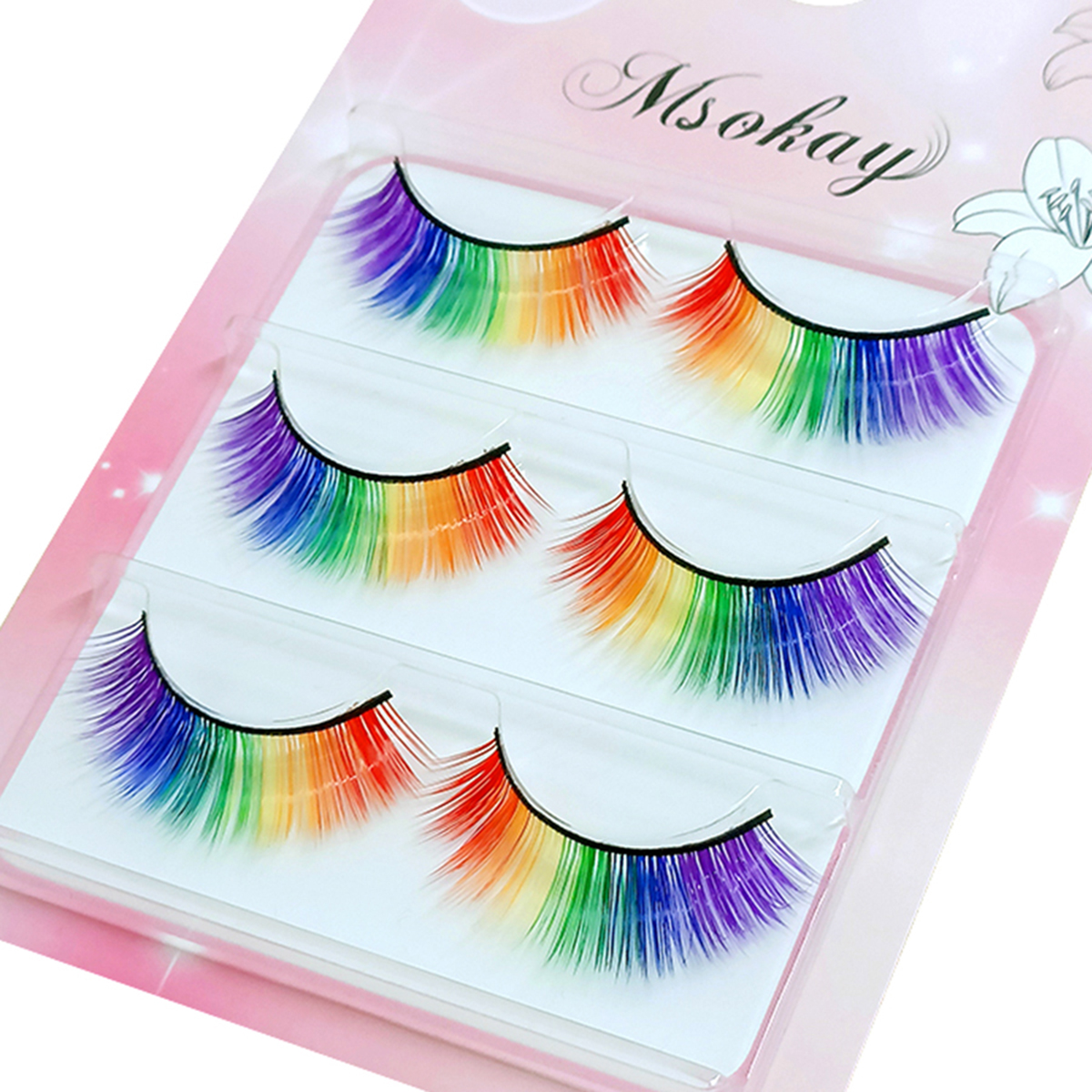 3 Pairs 3D Fluffy Colorful Eye – обзор и цена Eyelash Extension Doll Eye