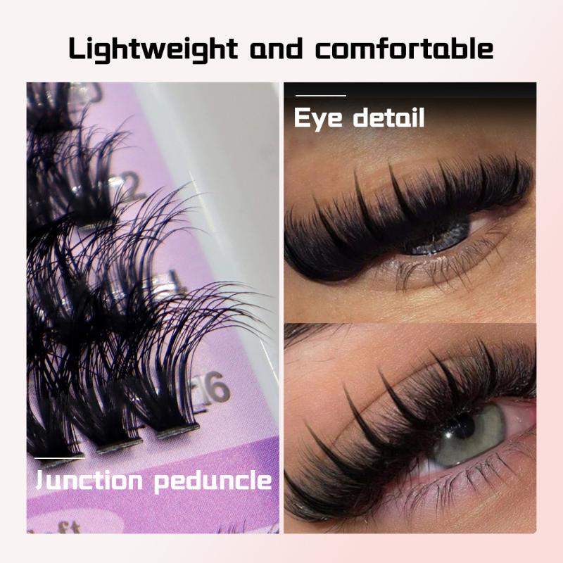 14 Rows Lash Clusters Spikes E – обзор и цена Eyelash Extension Natural