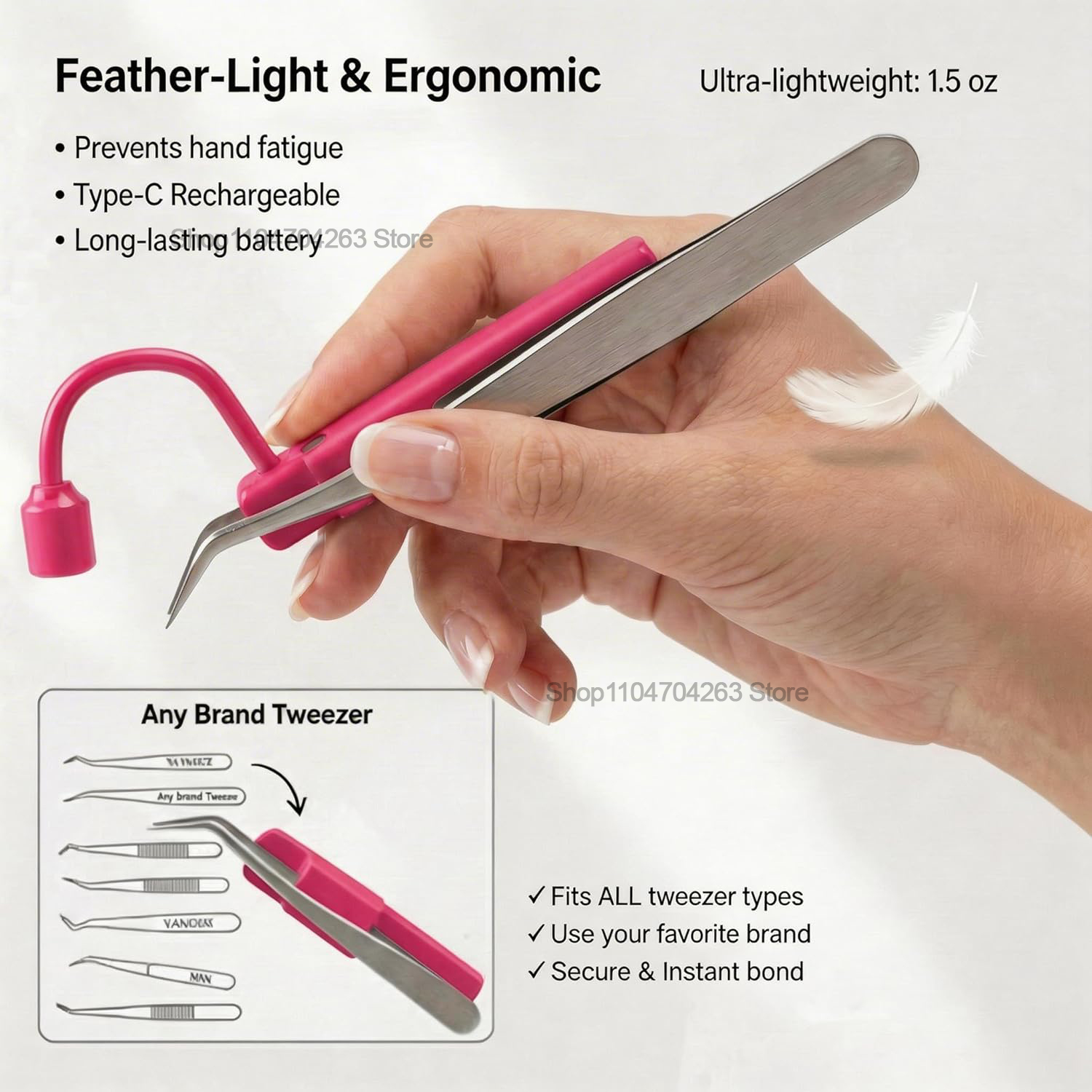 Mini UV Lash Light 180° Rotati – обзор и цена Lash Extension Tweezers