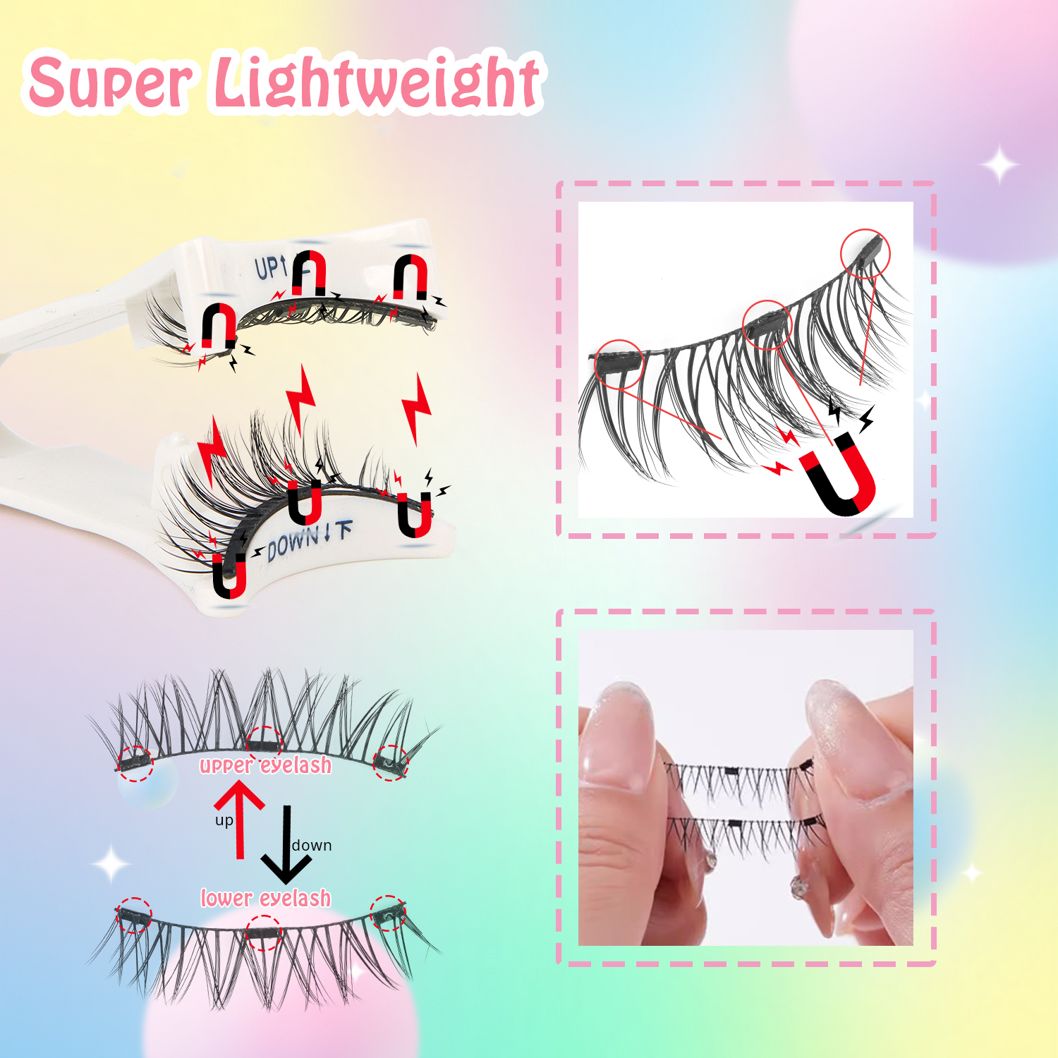1 Pair Magnetic Eyelashes Set  – обзор и цена Lash Extension Tweezers