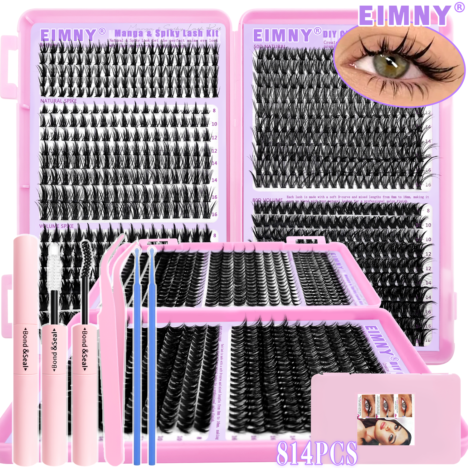 EIMMY 814PCS False Eyelash Set – обзор и цена Eyelash Extension Natural