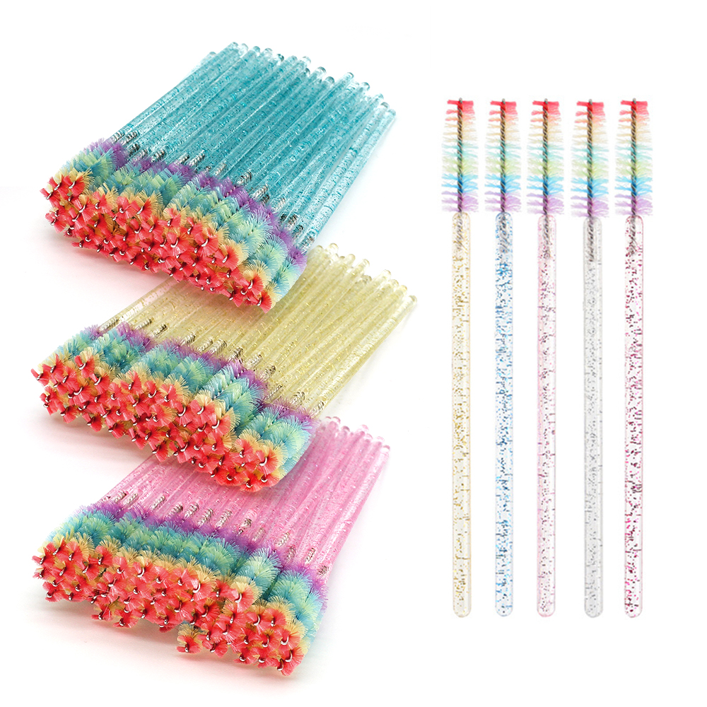 50PCS Rainbow Crystal Eyelash  – обзор и цена Eyelash Extension Examples