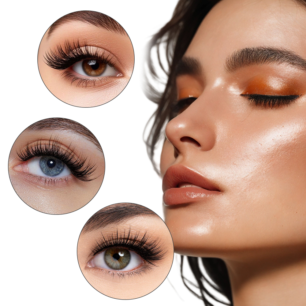 50PCS Rainbow Crystal Eyelash  – обзор и цена Eyelash Extension Examples