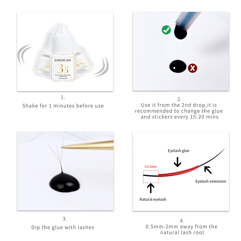 Eyelash Extension Glue 3S Fast – обзор и цена Eyelash Extension Eye Irritation