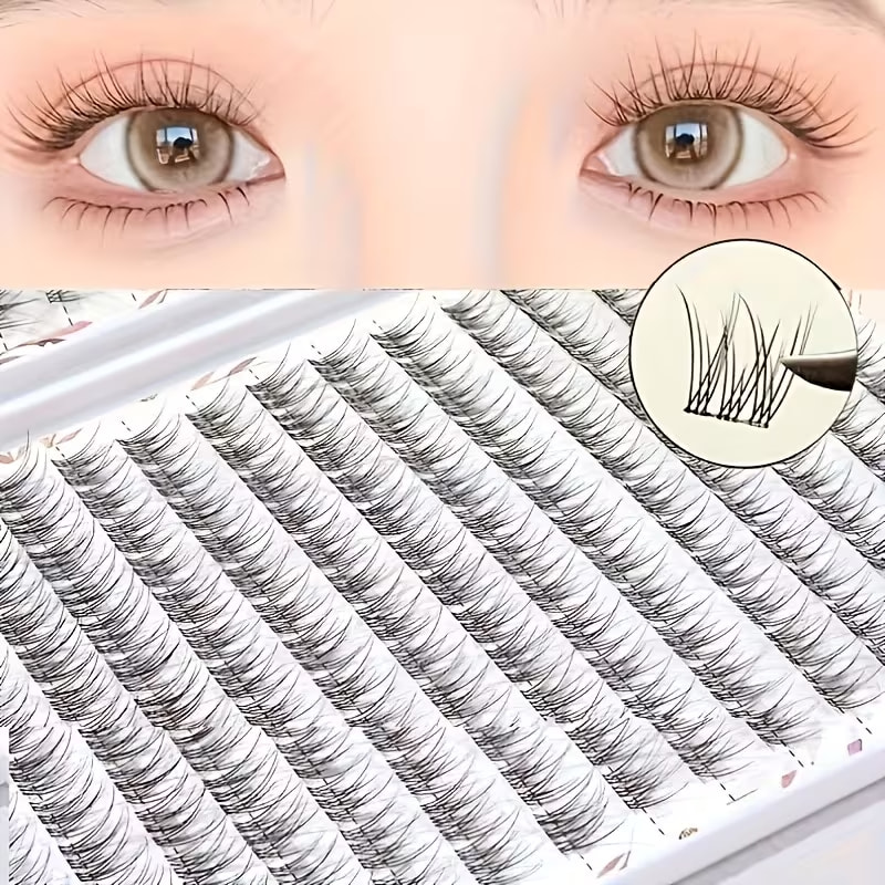 False eyelash cluster kit - 38 – обзор и цена Eyelash Extension Doll Eye