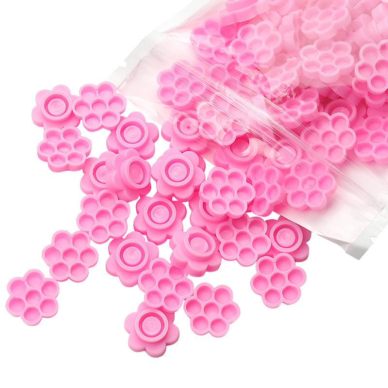 100 Pcs Pink Flower Glue Delay – обзор и цена Eyelash Extension Examples