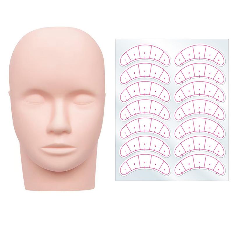 1pcs Training Head&10 sheet La – обзор и цена Lash Mapping Sticker