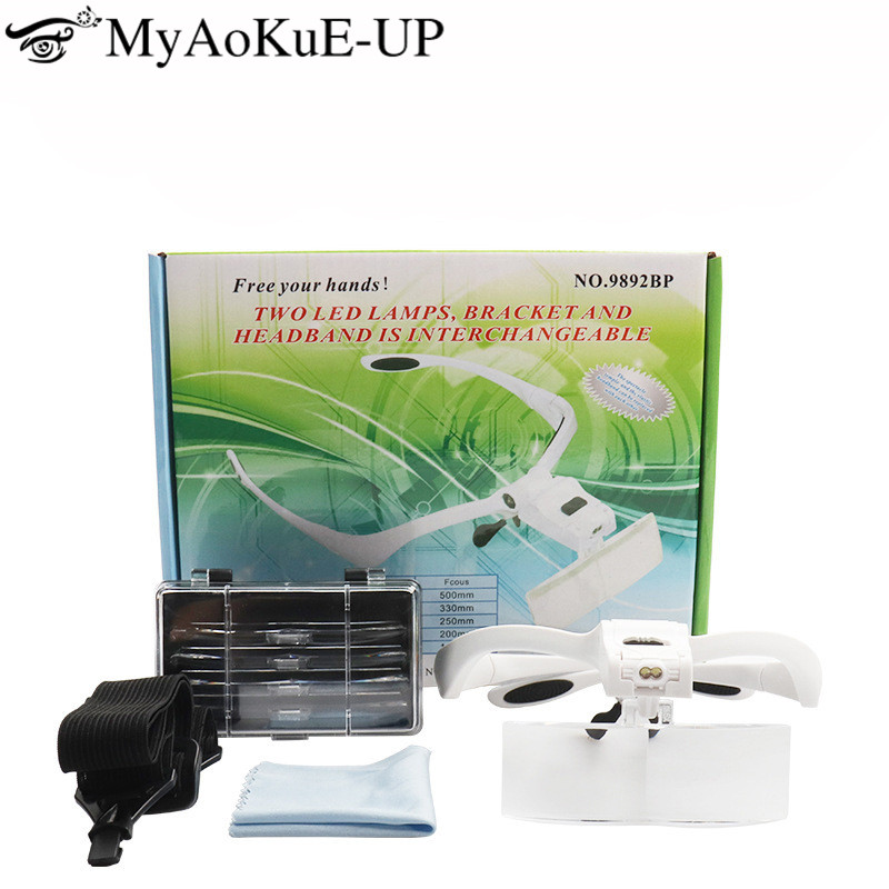 5 Lens Adjustable Headband Mag – обзор и цена Eyelash Extension With Glasses