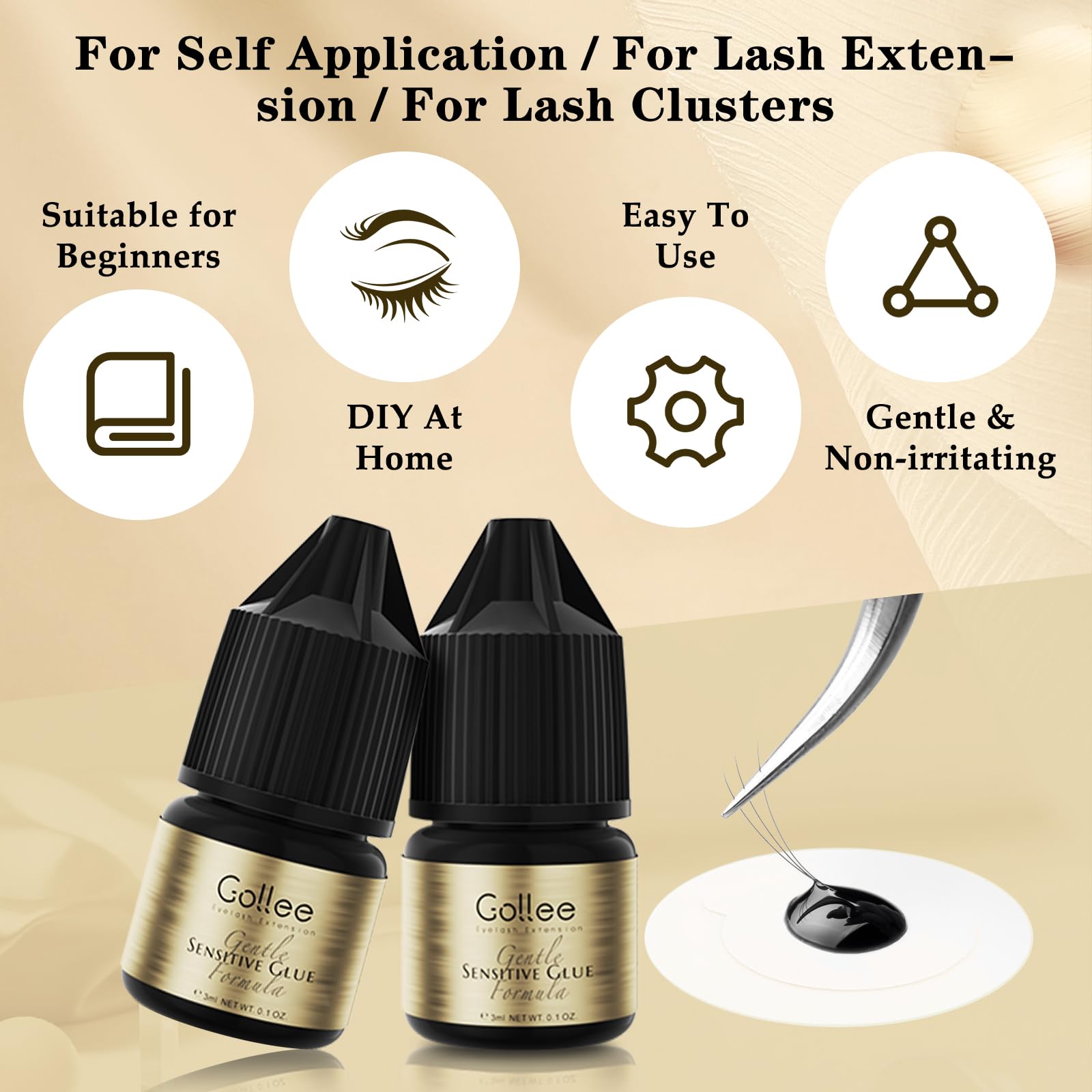 Gollee Eyelash Adhesive Cluste – обзор и цена Eyelash Extension Eye Irritation
