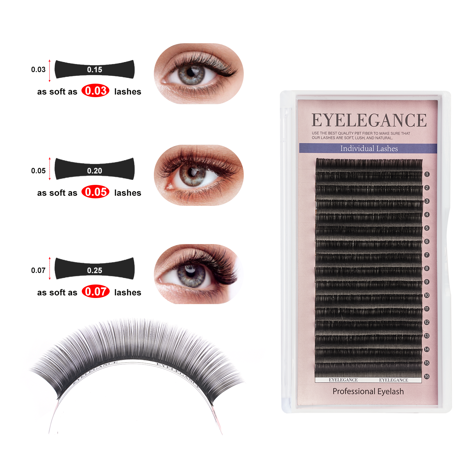 EYELEGAANCE false eyelashes16R – обзор и цена Eyelash Extension Qc