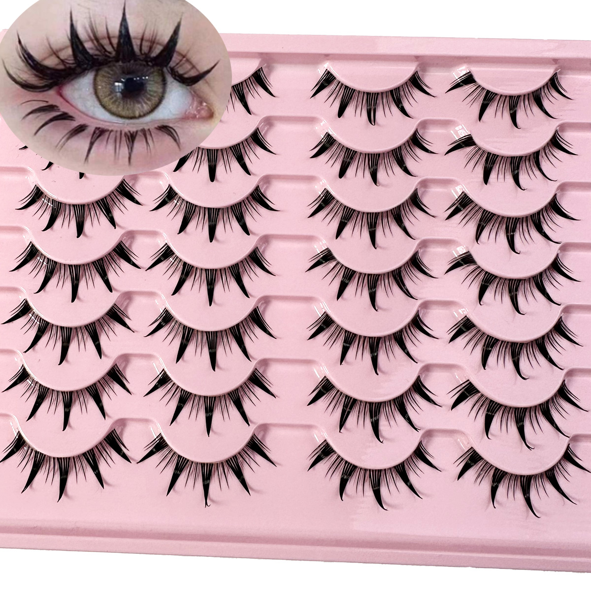 New 14/10/7/5Pairs Manga Lashe – обзор и цена Eyelash Extension Doll Eye