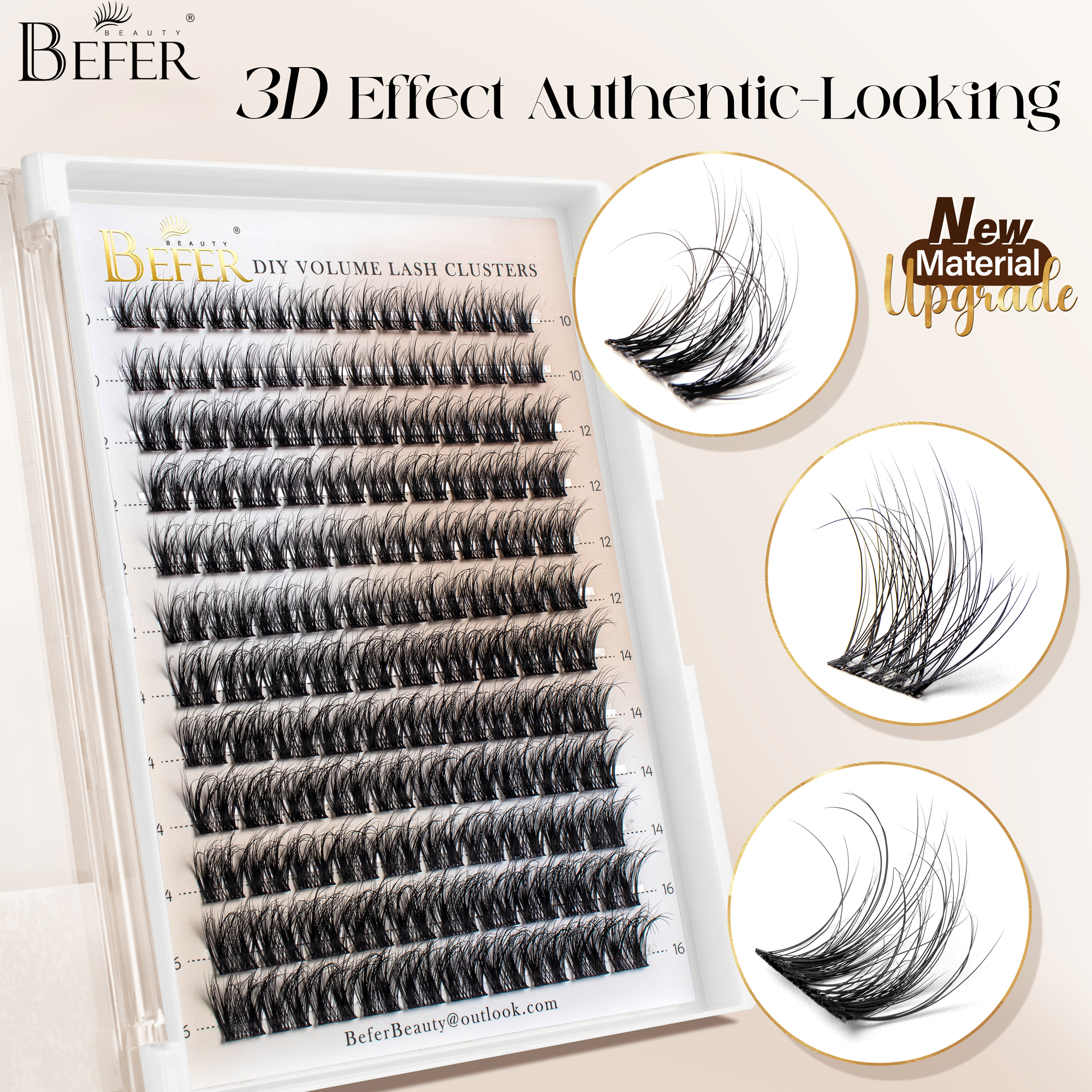 Befer Natural Lashes Clusters  – обзор и цена Eyelash Extension Natural