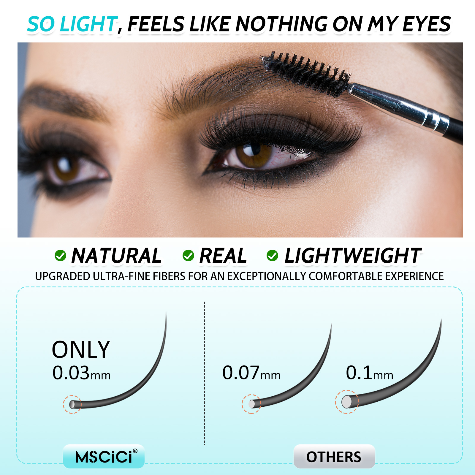 Mscici Lashes Clusters Curl 3D – обзор и цена Eyelash Extension Doll Eye